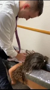 Chiropractor Concord CA Jacob Barton Adjusting Child